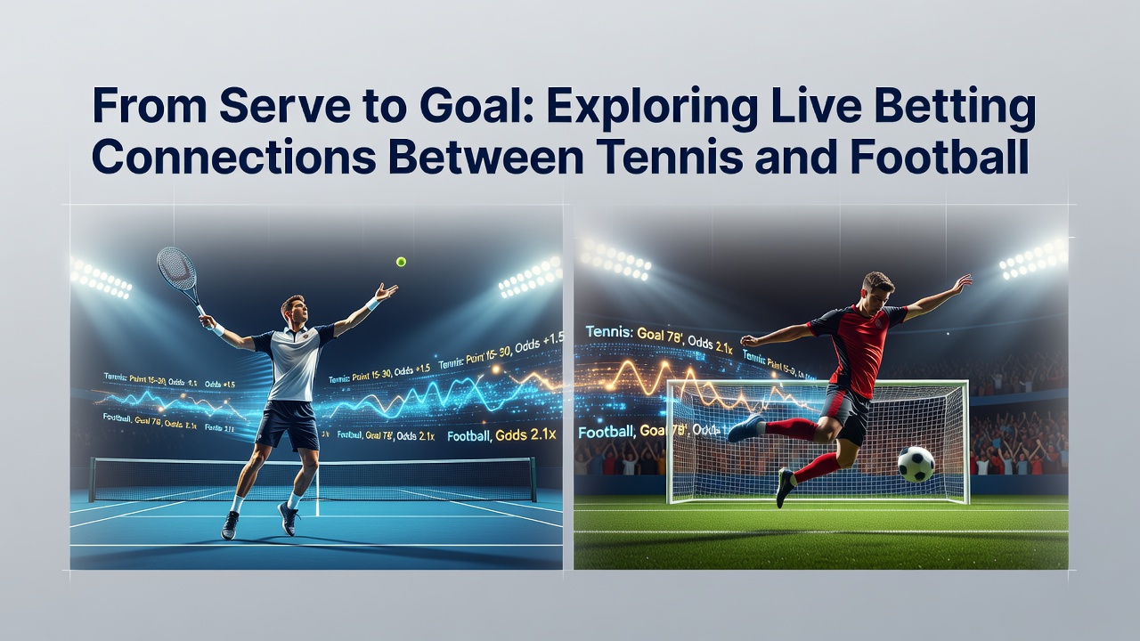 Graph comparing live betting volume spikes during tennis set breaks and football half-time periods